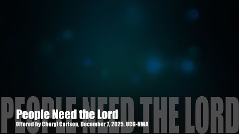 People Need the Lord, by Cheryl Carlson