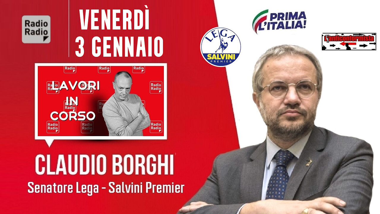 🔴 Sen. Claudio Borghi a "Lavori In Corso": facciamo chiarezza sul nuovo codice della strada (3.1.25)