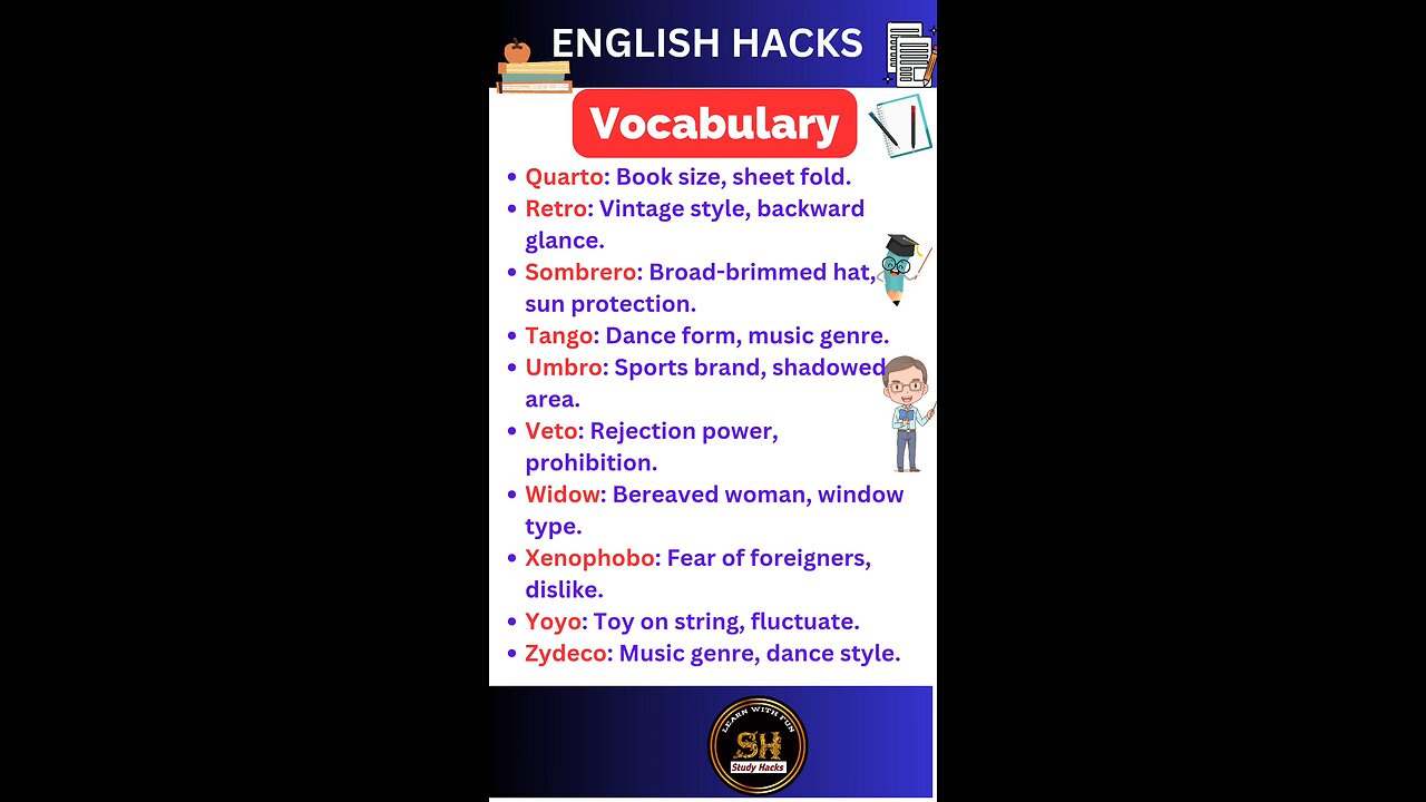 Daily use Important vocabulary words for exam 2025 47 #studyhacks123 #vocabulary #english #shorts