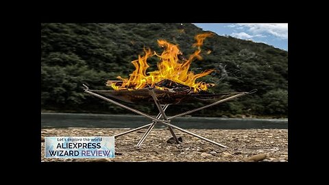 Bonfire Campfire Pit Camping Wood Stove Stand Frame Fire Rack Stainless Steel Review