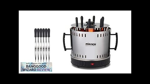 DSP Electric Grill 6 Sticks Automatic Revolving Vertical Grill Timing Barbecue Tools Review