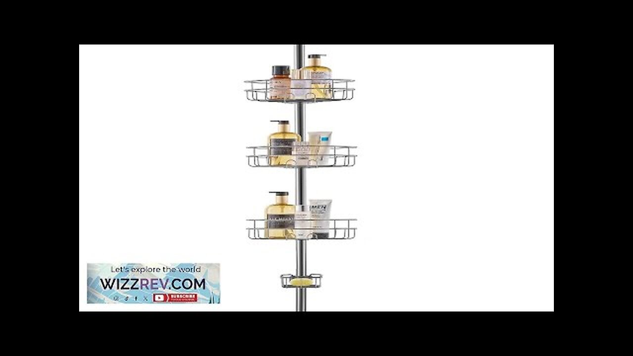 VEVOR 39" to 125" High Shower Corner Caddy Tension Pole Rust-Proof Tension Review