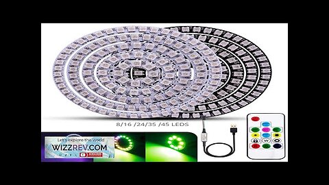 WS2812B DC5V Led Pixel Ring Individul AddressabIe Ring 5050 RGB WS2812 IC Review