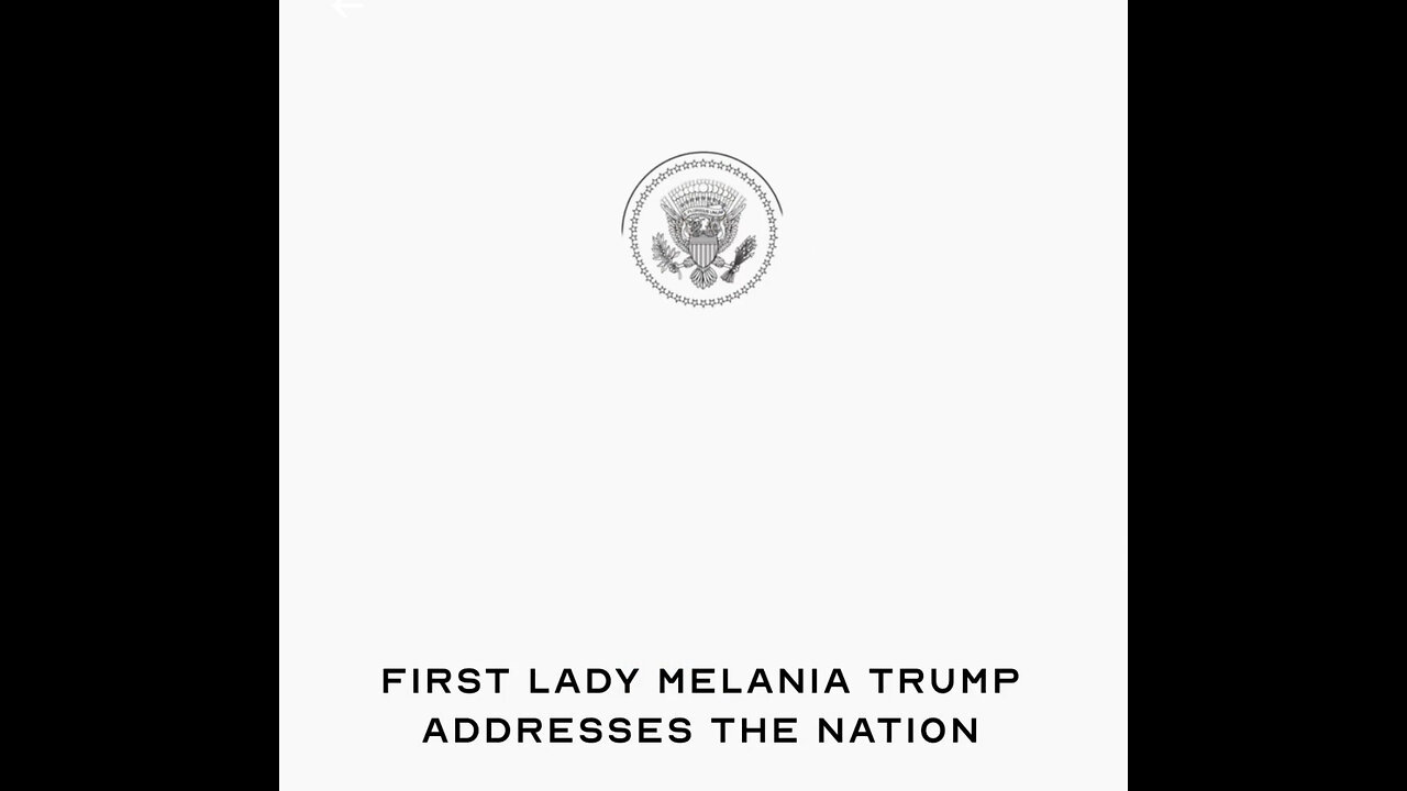 Melania Trump addresses nation and world.