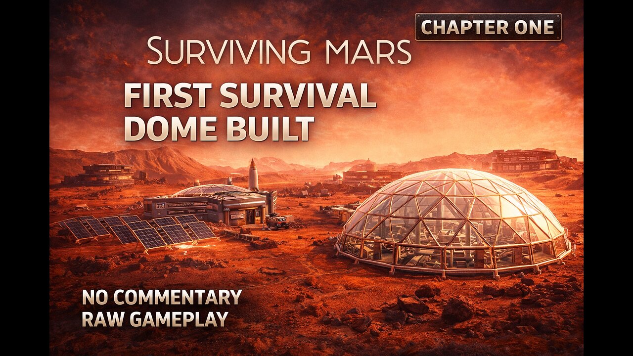Surviving Mars – Our First Survival Dome Is Built – No Commentary