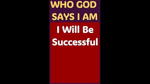 I WILL BE SUCCESSFUL #wordofgod #Jesus #peace #God #grace #kindness #love #forgiveness #power