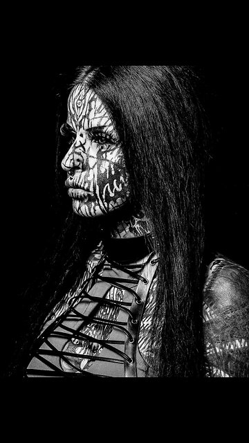 Drew a woman with insane body modifications and tattoos