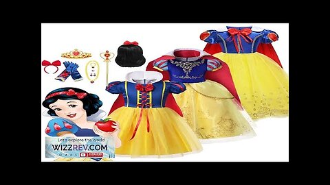 Disney Girls Snow White Princess Dress Halloween Lace Ball Gown Children Party Review