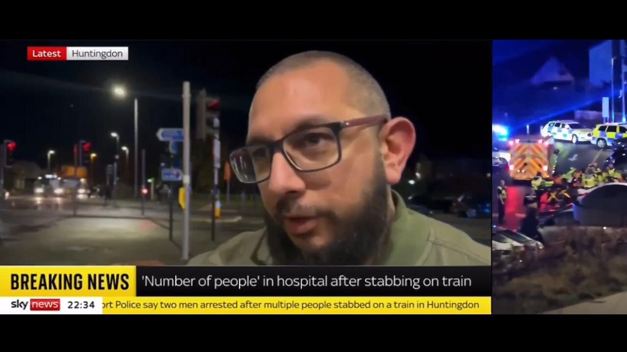 Black British National,32, of Caribbean descent STABBED Multiple people on Huntingdon, UK train - was arrested