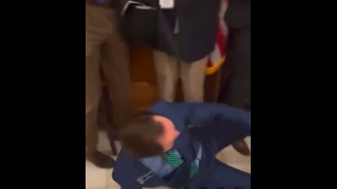 Senator Colton Moore pushed to the ground!