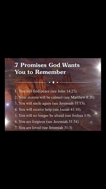 The 7 Promises from God 💕 #Jesus