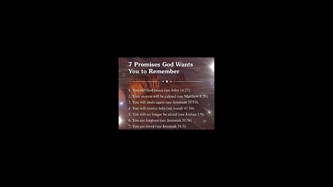 The 7 Promises from God 💕 #Jesus