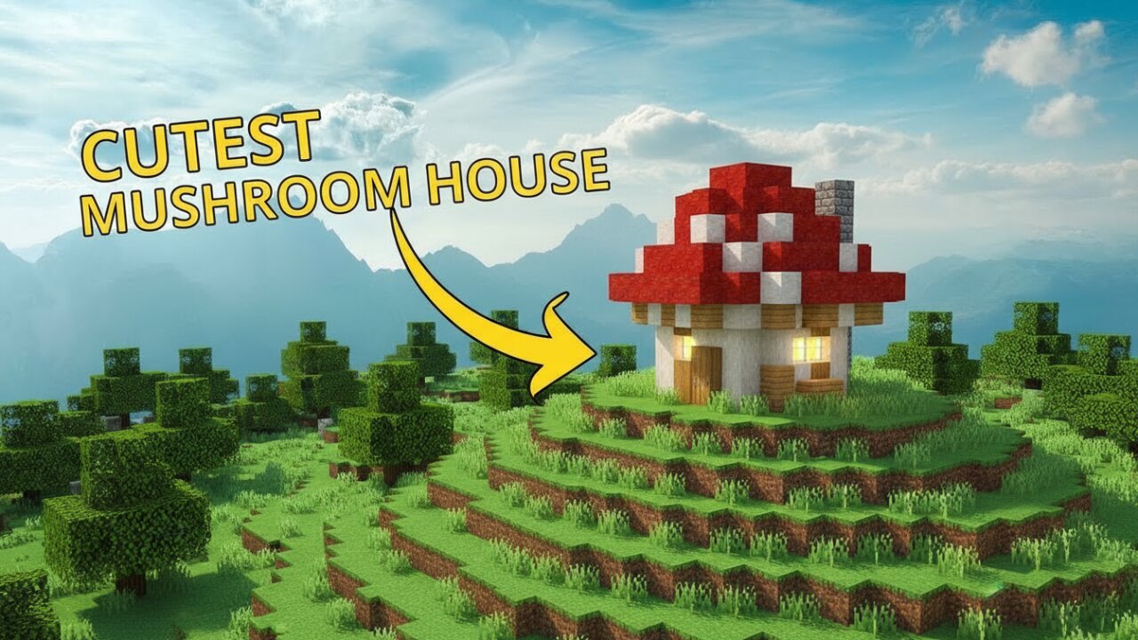 I Built a MAGICAL Mushroom House in Minecraft (So Easy!)