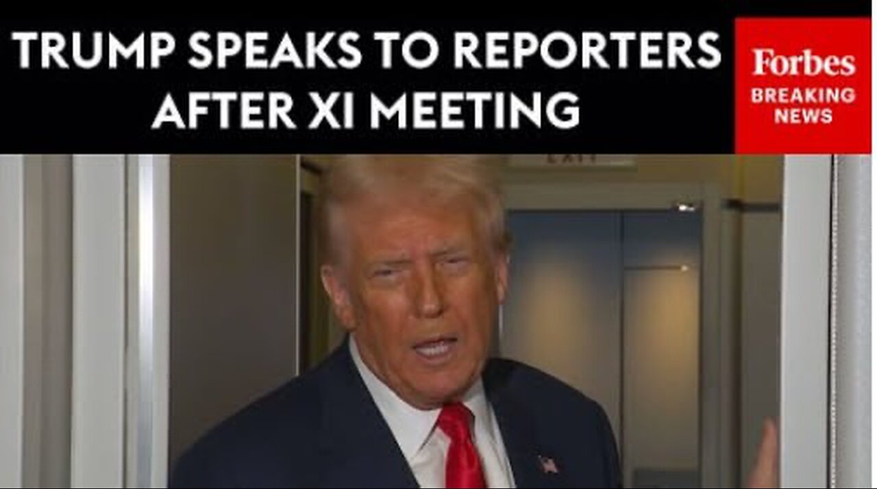 President Trump Holds Air Force One Press Gaggle After Meeting With Chinas Xi Jinping