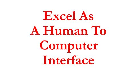 IBI043 - Excel As Human To Computer Interface