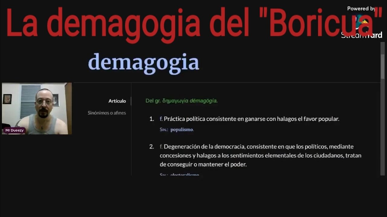 La demagogia del "Boricua"