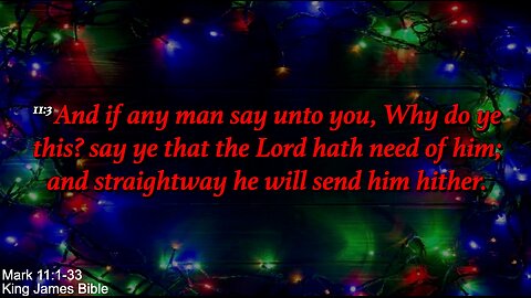 Sunday Morning, December 28th - Why do ye this?