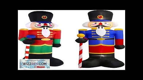 2 Packs 8ft Inflatable Nutcracker Soldier Christmas Inflatable Yard Decor Glowing Light Review