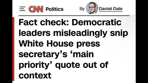 RNC (& CNN) SINK Chuck Schumer's Talking Point On Karoline Leavitt's 'Trump's Main Priority' Answer