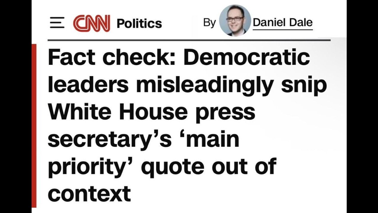 RNC (& CNN) SINK Chuck Schumer's Talking Point On Karoline Leavitt's 'Trump's Main Priority' Answer