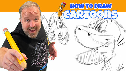 How to Draw a Cartoon Shark Three Times