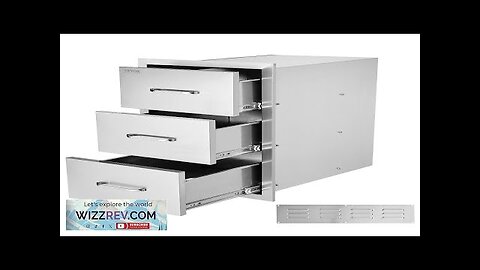 Outdoor Kitchen Drawers Triple BBQ Access Drawers Island 18.5"x22.5"x22.5" Review