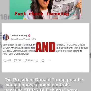 Fact Check: FAKE Truth Social Screenshot Shows Trump Threatening Capital Controls And Tariffs