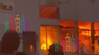 Massive Warehouse Belonging to Polish Company LPP On Fire in Lviv