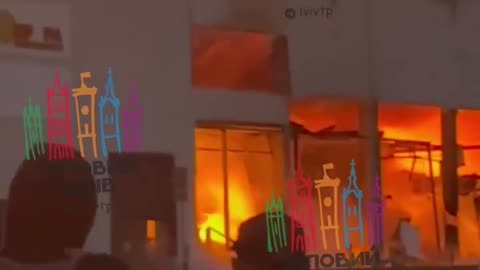 Massive Warehouse Belonging to Polish Company LPP On Fire in Lviv