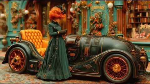 How Do You Arrive? Steampunk Fashion, Odd Vehicles & Baroque Art – Follow & Like for Epic AI Videos