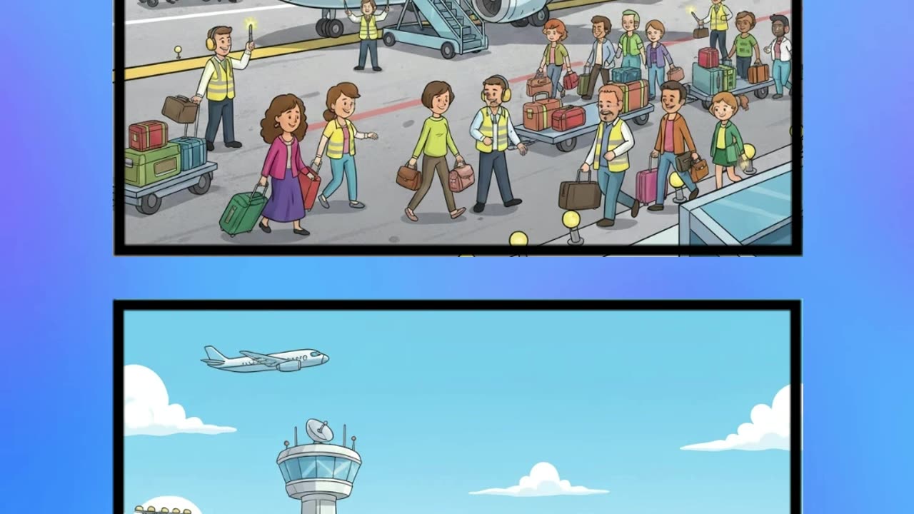 Busy Airport ✈️ | Spot the Hidden Differences