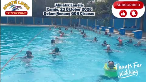 Aquatic Elderly healthy happy together