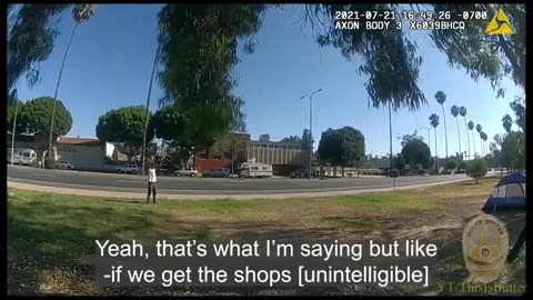 BODYCAM: LAPD Takes Down A Homeless Man Armed With A Knife