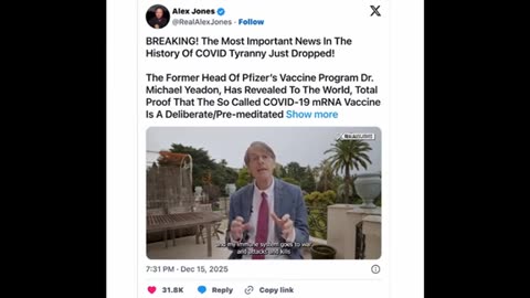 Dr Mike Yeadon - in the know for a long time ..