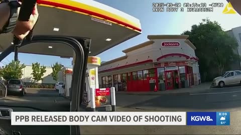 Body cam shows man shot by Portland police after threatening gas station workers