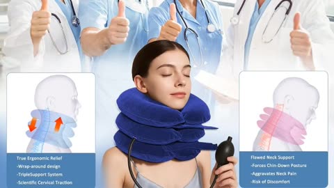 LuxoCare Neck Support Demo | Adjustable, Inflatable, Travel-Ready