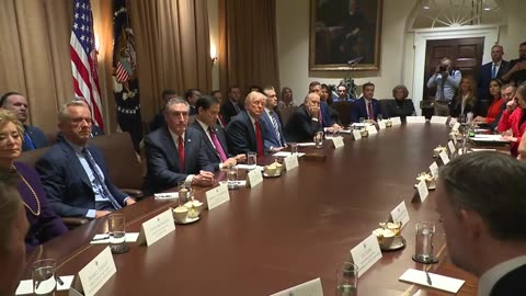 Trump's first White House Cabinet meeting held with Elon Musk in attendance | full video