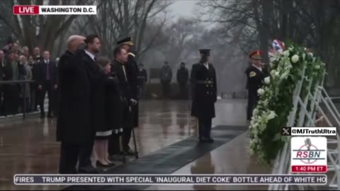 Donald Trump salutes the Tomb of the Unknown Soldier to the song “Taps”
