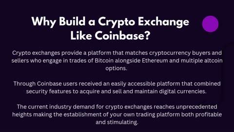 Build a Crypto exchange like coinbase and its Key features