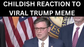 WATCH: Mike Johnson Hilariously Skewers Reporter Who Got Triggered by Trump’s Funny Meme
