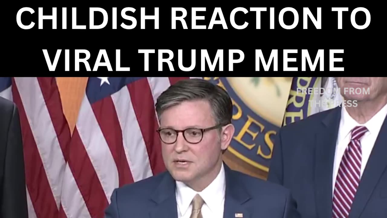 WATCH: Mike Johnson Hilariously Skewers Reporter Who Got Triggered by Trump’s Funny Meme