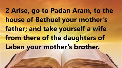 Instructions to not take a Canaanite wife.