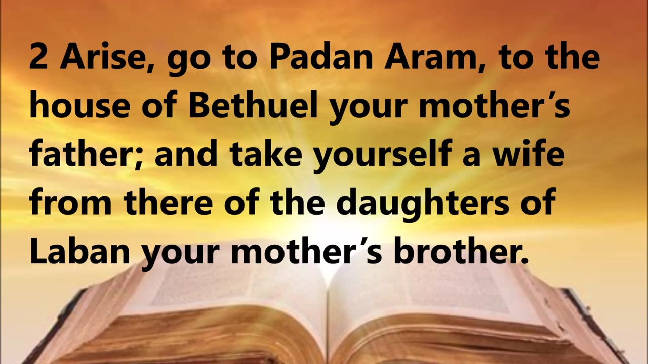 Instructions to not take a Canaanite wife.