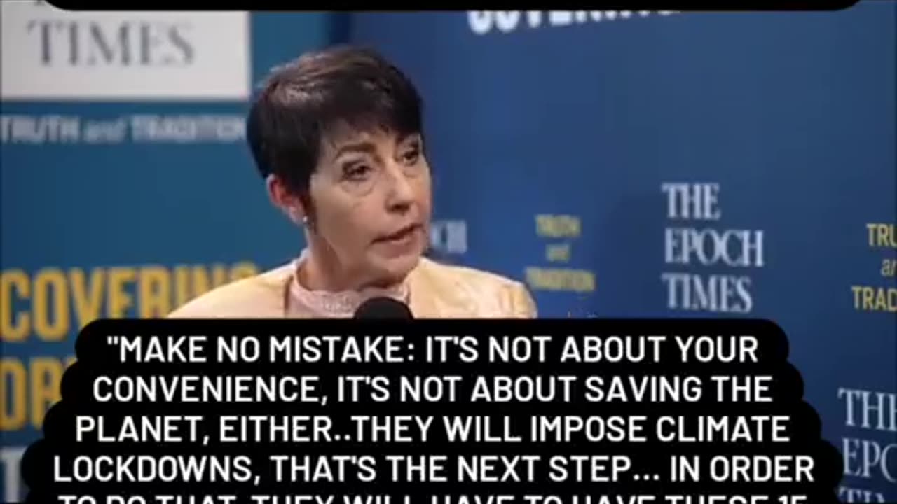 MEP Christine Anderson on the intended results of 15 minute city prisons...