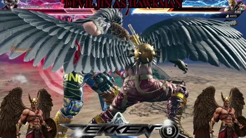 Devil Jin From Tekken 8 Dressed As Hawkman From The DC Universe