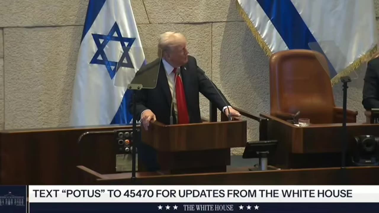 President Trump at the Knesset - Hes Telling You Its a Movie!!!