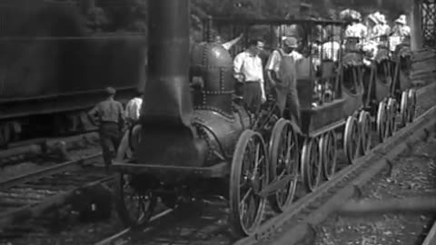 Old Train Air Transport... - Old Train Air Transport of Automobile Tractor Demonstration - fc-fc-604