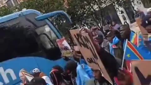 Shocking footage of Africans blocking roads and trains in Dublin.