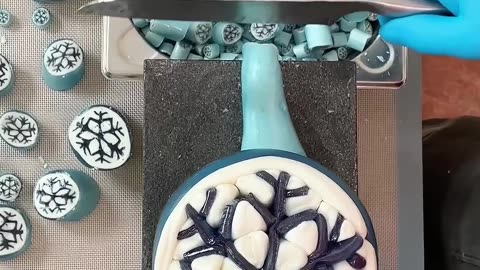 Softly Cutting ASMR ❄️ Snowflake Candies Like Magic!