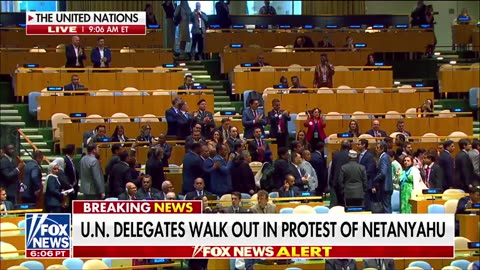 Delegates walk out when Netanyahu begins speech at United Nations